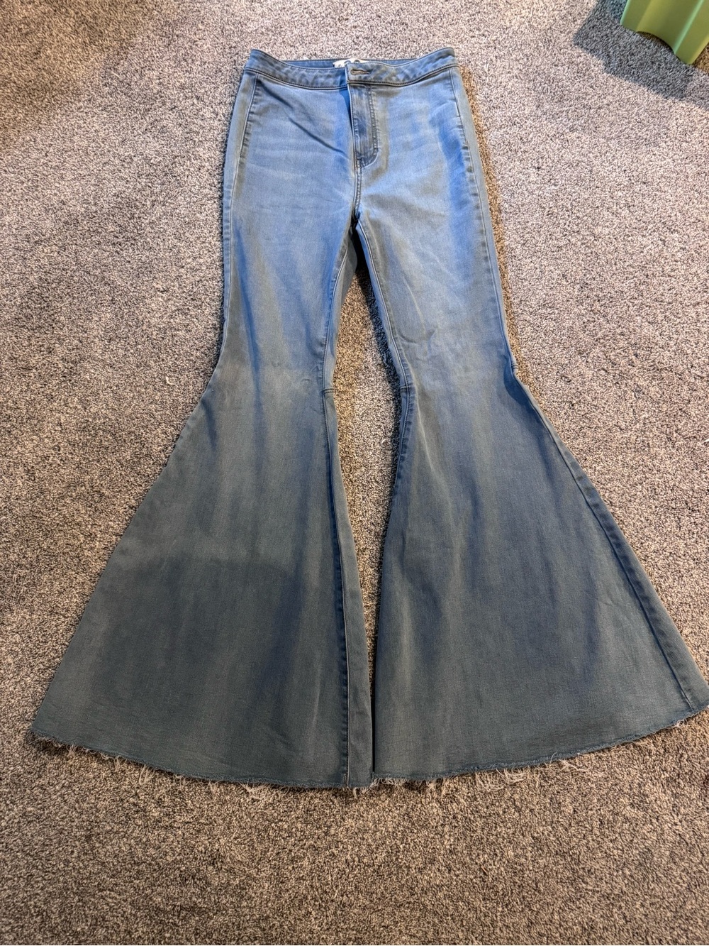 Free People Light Blue High-Rise Flare Jeans